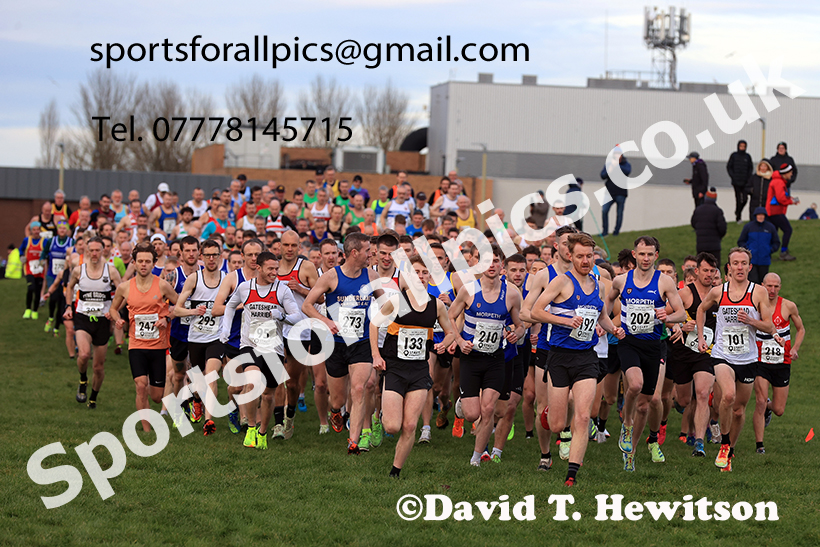 Senior mens 2024 NECAA Cross Country Champs., Temple Park, South Shields. Photo: David T. Hewitson/Sports for All Pics